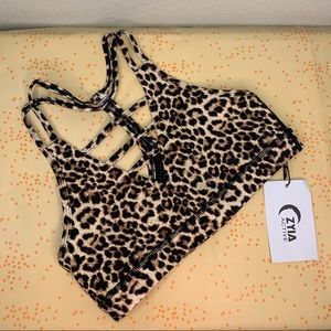 Zyia Leopard Grid Bra - Brand New